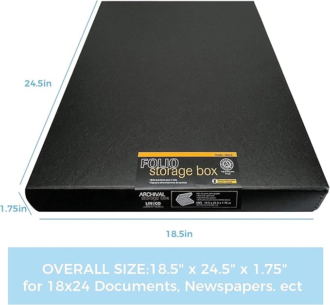 Lineco Folio Storage Box, Clamshell Design - Image 2