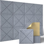Sonicism 12 Pack X-Lined Acoustic Panels by Sonicism