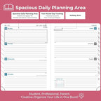 IN-LUXPRO Planner 2026 Daily Weekly and Monthly, 12 Months Spiral Bound - Image 3
