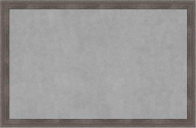 Amanti Art Grey Framed Magnetic Board 23x35 Large Vision Board by AmantiArt