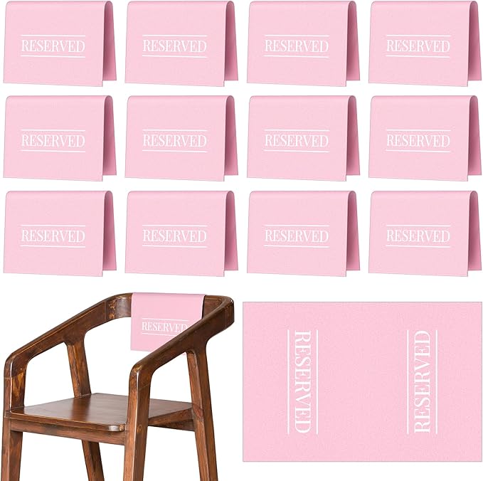Buryeah 12 Pcs Reserved Seating Signs by Buryeah