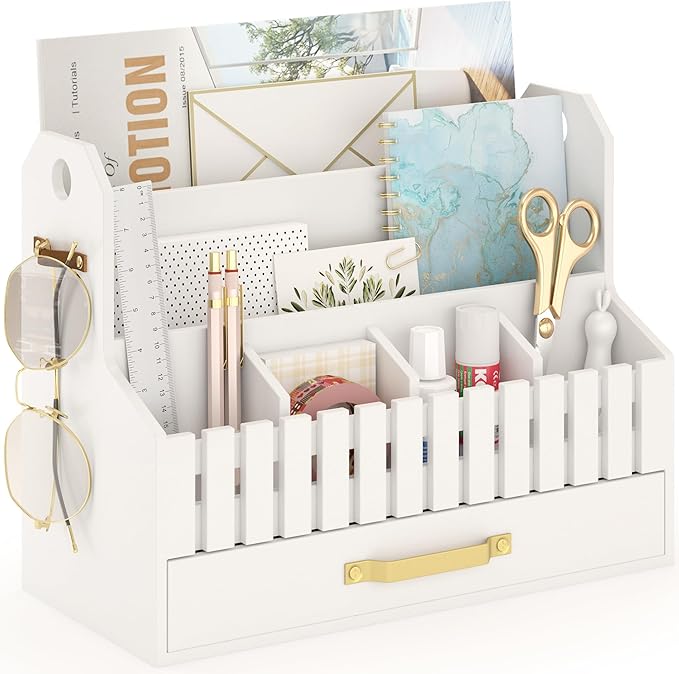 Bamboo Mail Organizer Countertop by Unknown