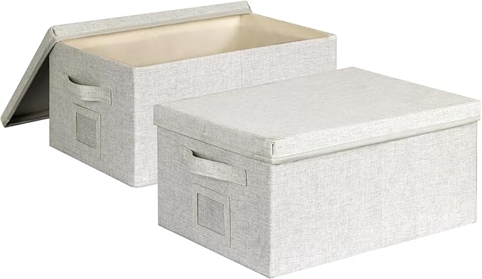 Large 17''x12'' Quart Collapsible Stackable Storage Bins by GraciadecoStorage