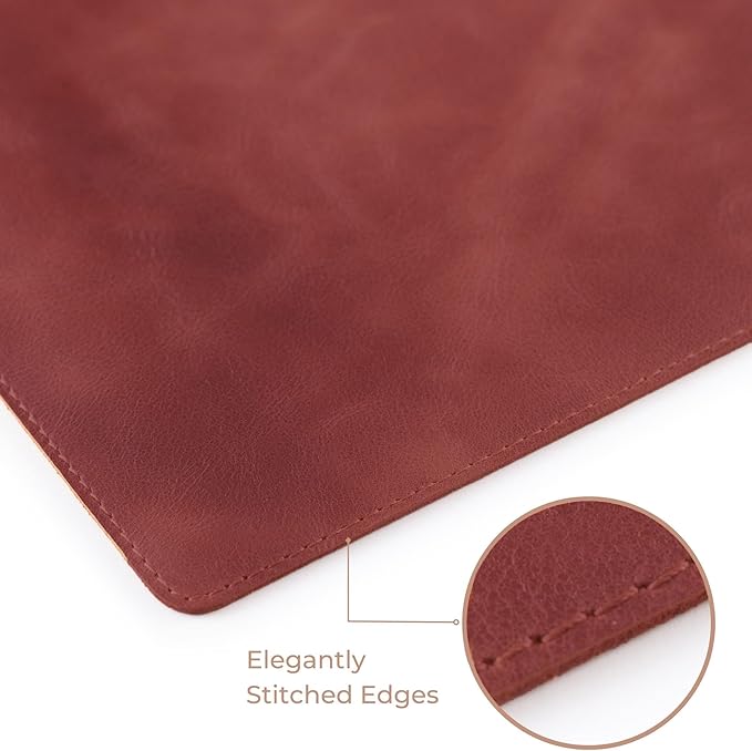 Node Leather Calfskin Leather Desk Pad – Executive Office Desk Mat - Image 3
