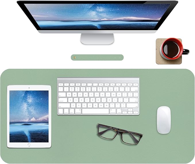 Boutilon Leather Desk Pad Protector, Non-Slip Mouse Pad, Laptop Desk Pad - Image 9
