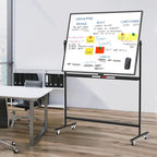 olling Whiteboard/w Height Adjustable, Mifuro 48 x 36 Large Portable Dry Erase - Image 2
