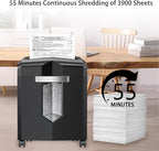 Bonsaii 12-Sheet P-4 Micro-Cut Shredder, 55-Min Continuous Use, Shreds Paper - Image 4