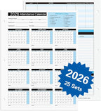 2026 Attendance Calendar Work Tracker Attendance Calendar Cards by FENTASY
