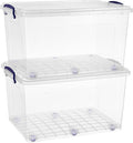 Superio Storage Bins with Lids, Stackable Totes, BPA Free, Odor Free, Organizer by Superio