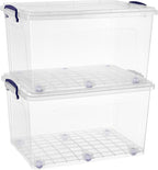 Superio Storage Bins with Lids, Stackable Totes, BPA Free, Odor Free, Organizer by Superio