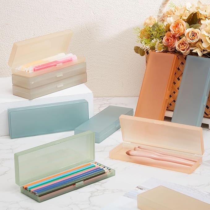 Fainne 24 Pcs Plastic Pencil Case Bulk Pencil Boxes Plastic Stationery Case - Image 4