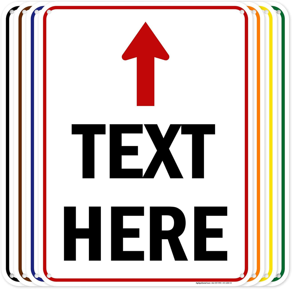 Custom Arrow, Custom Directional Sign, Up Arrow, 18x24 Inches, 55 mil thick