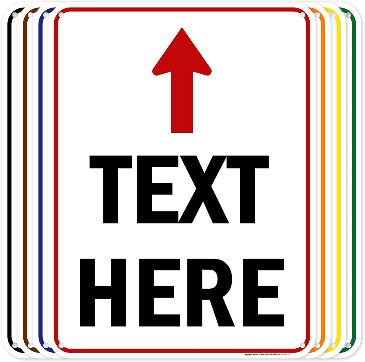 Custom Arrow, Custom Directional Sign, Up Arrow, 18x24 Inches, 55 mil thick