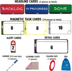 PMXBOARD Home Kanban Board Set – 39-Piece Scrum & Agile Magnetic Cards Kit | - Image 2