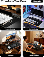 YSAGi Leather Office Desk Pad Protector, Large Mouse Pad, PU Leather, Laptop - Image 2