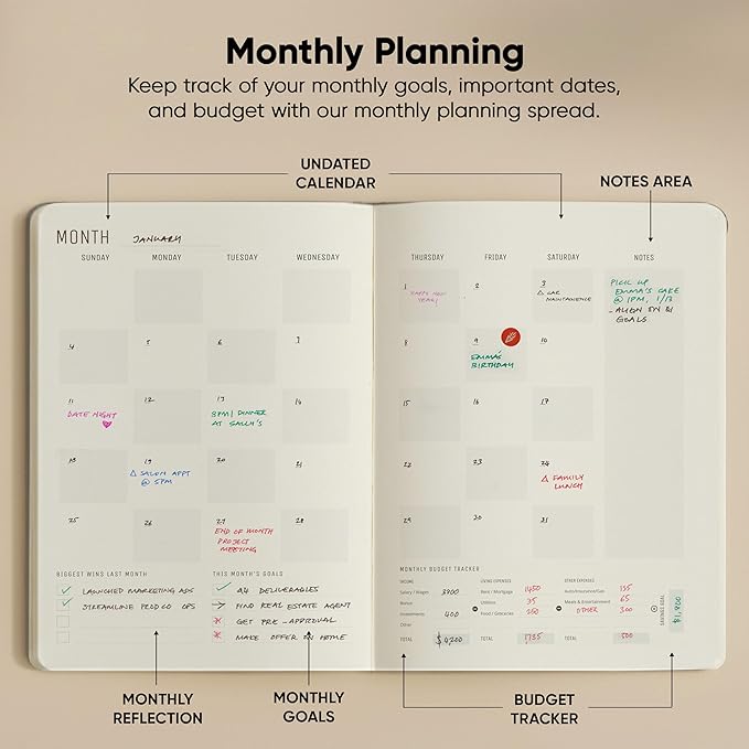 Undated, 2026 Planner, 8.5" x 11" - Image 5