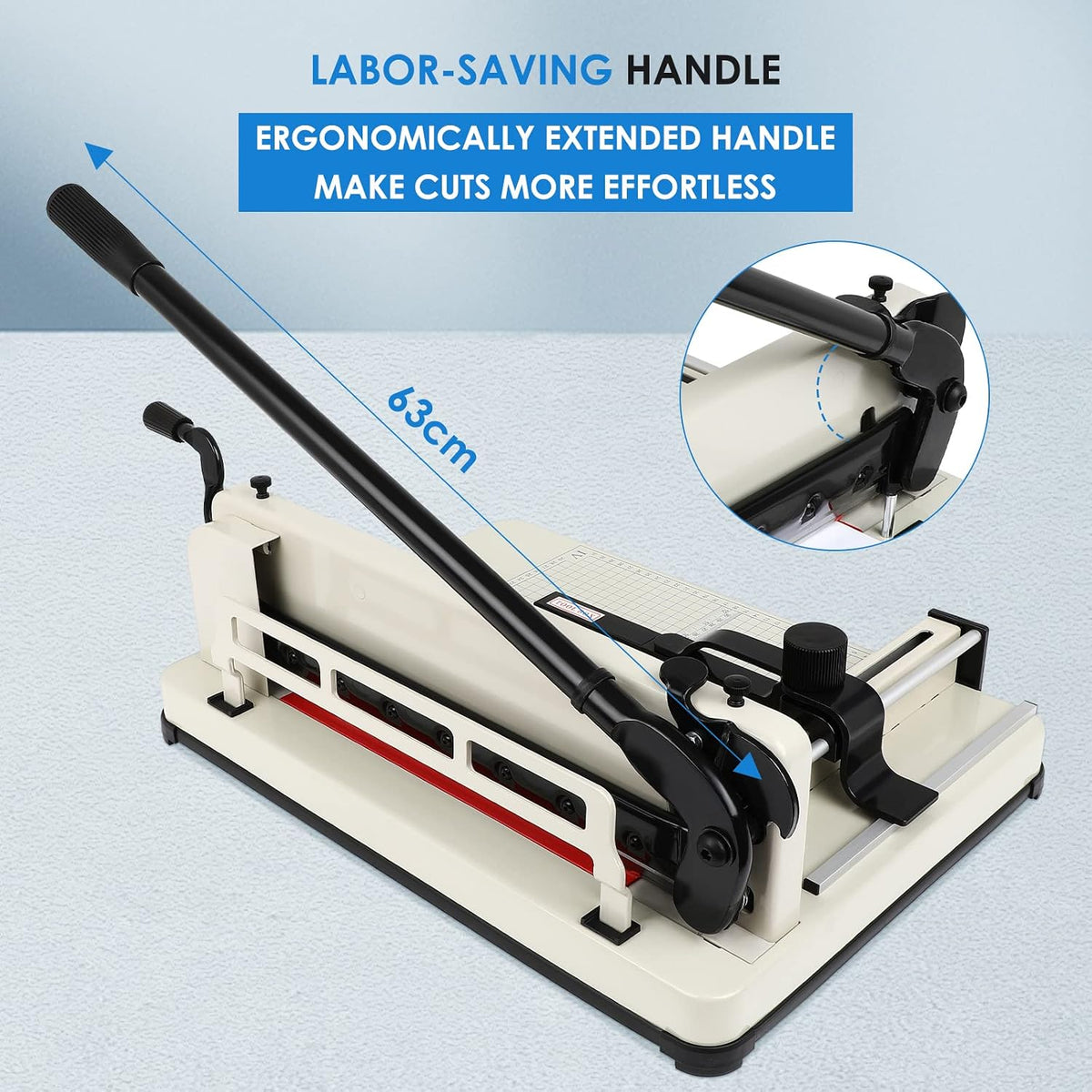 Heavy Duty Paper Cutter,17 Inch Guillotine Paper Cutter, One Replacement Blad...