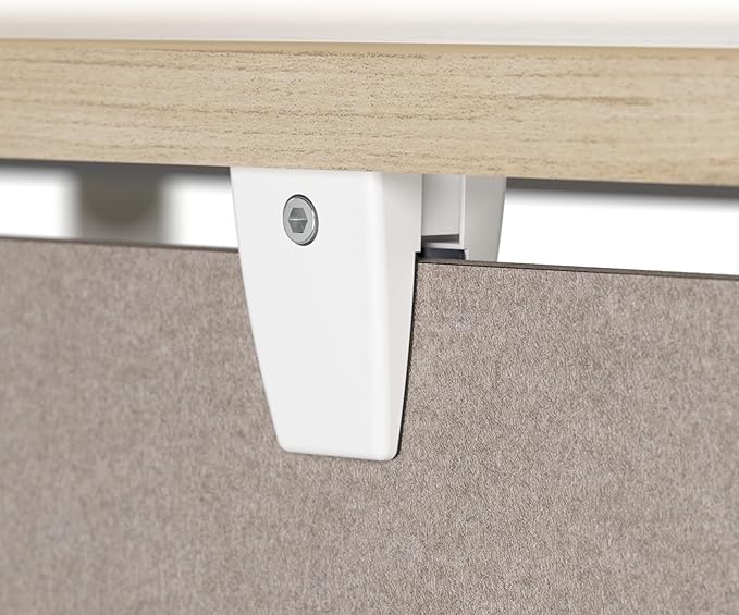 Bush Business Furniture 70W Desktop Privacy Screen in Warm Beige, Desk Mounted - Image 9