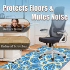 Chair mat, Office Short Pile Chair mat, Non-Slip Noise-Reducing Table and Chair Carpet, Office, Study Decorative Carpet Suitable for Wooden Floors, Laminates and Tiles (Diamond, 47x59in)
