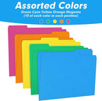 File Folder, RAZCC 100 Pack 1/3 Cut Tab Colored File Folders, File Folder - Image 6