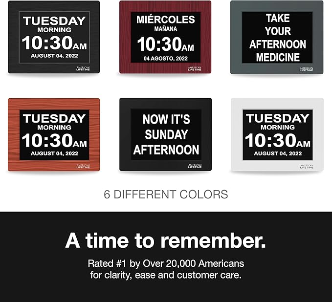 American Lifetime New 2026 Dementia Clock Large Digital Clock - Image 7