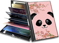 BWEGRHE Slim Credit Card Holder, Panda Sakura RFID Blocking Metal Wallet by BWEGRHE