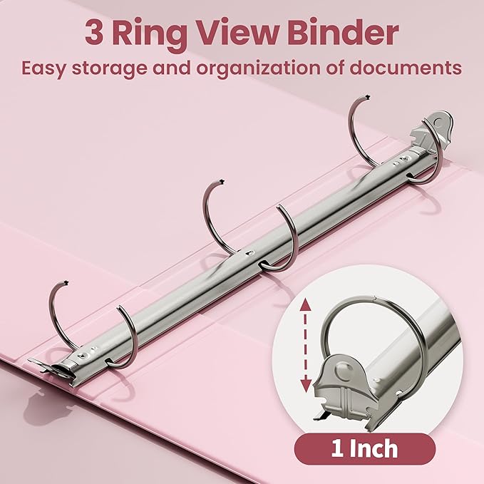 SUNEE Binder 3 Ring 1 Inch 1 Pack - Image 4