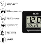 Sharp Atomic Desktop Clock – Auto Set Digital Alarm Clock - Image 2