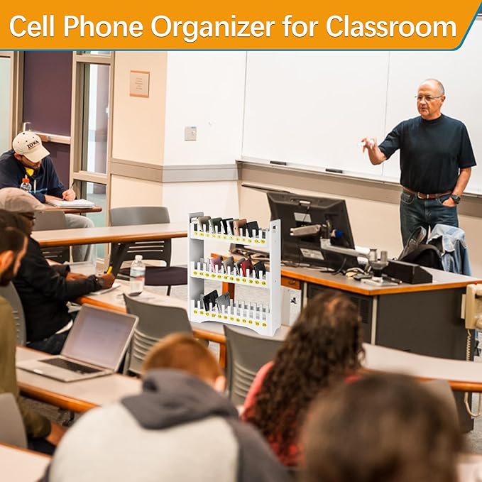 Ozzptuu Cell Phone Holder Classroom Cell Phone Storage 3-Tier Multiple Cell - Image 6