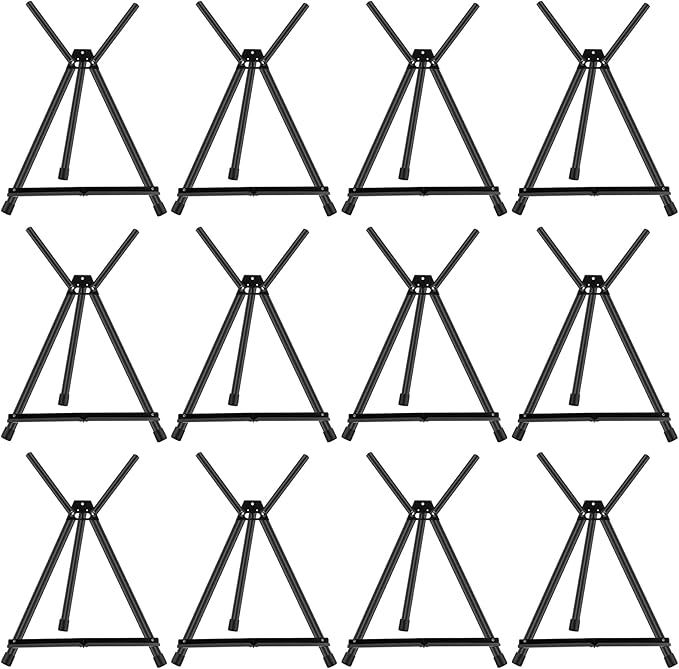Xinnun 12 Pcs Aluminum 15'' to 21'' High Tabletop Easel Display Adjustable by Xinnun