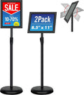 VAIIGO 2Pack 8.5x11 Inch Adjustable Pedestal Poster Sign Stand, Heavy Duty by VAIIGO
