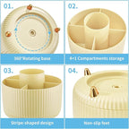 Marbrasse Desk Organizer, 360-Degree Rotating Pen Holder, Desk Organizers and - Image 4