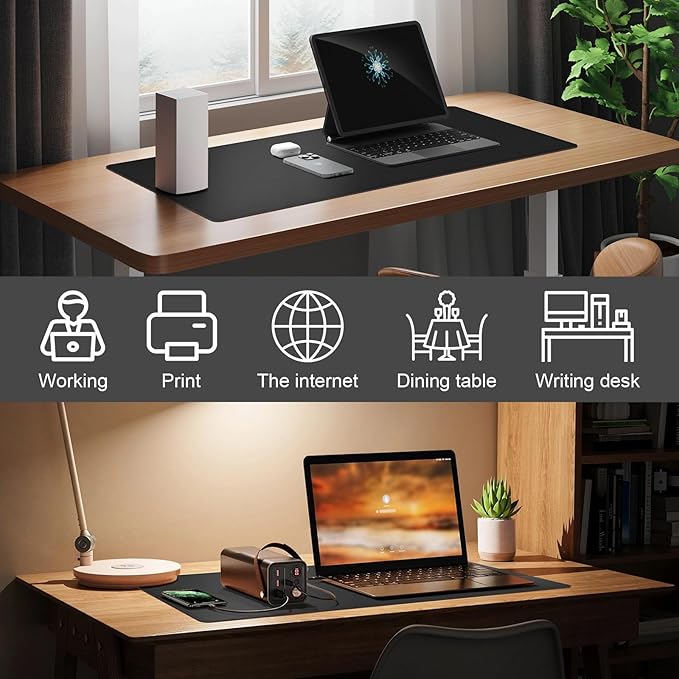DAWNTREES Laptop Mat for Desk, PU Leather Desk Protector Pad, Non Slip - Image 6