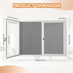Enclosed Bulletin Board with Locking Door, Outdoor Bulletin Board Weatherproof - Image 2