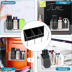 VACONICO Magnetic Pen Holder, Acrylic Dry Erase Marker Holder, Large Capacity - Image 6