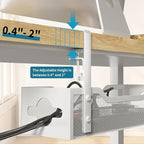 Under Desk Cable Management Tray White, Litwaro Cable Management Under Desk No - Image 2