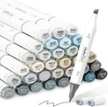 ohuhu alcohol markers 36 gray-tone chisel& fine for, main product view