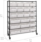 Seville Classics Heavy Duty NSF Bin Rack Solid Steel Wire Shelving Storage Unit - Image 2