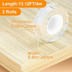 Clear Soft Corner Protectors for Furniture Strip, 0.8 in x 13.12 FT, Sharp Edge - Image 2
