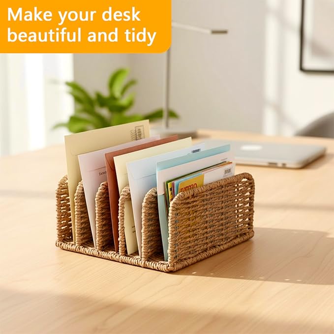 Duimbok Desk Mail Organizer Large Capacity Mail Holder - Image 3