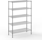 Regal Altair 18" Deep x 42" Wide x 64" Height Wire Shelving Kit | 5-Tier | NSF