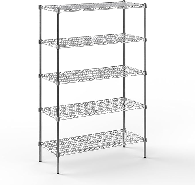Regal Altair 18" Deep x 42" Wide x 64" Height Wire Shelving Kit | 5-Tier | NSF by Regal+Altair