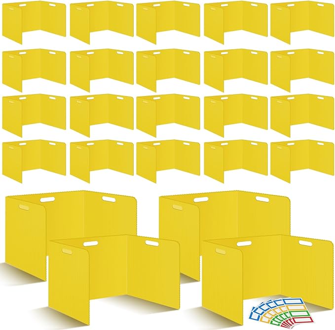 24 Pcs Desk Dividers for Students 14 × 17.5 × 14 Inch Plastic Waterproof by ZSMKJIAYE