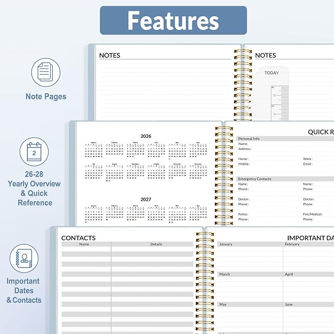 SUNEE 2026 Appointment Book, Quarter-Hourly, Weekly & Monthly - Image 5