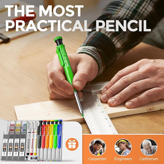 Nicpro 6 Pack CP1000 Carpenter Pencils - Image 7