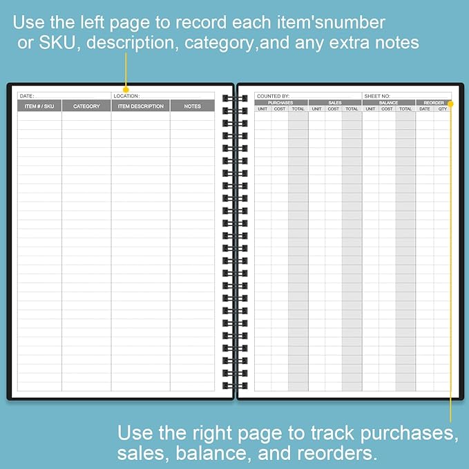 Inventory & Sales Log Book for Small Business – Inventory Ledger Book, - Image 3