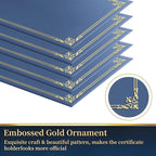 12 Packs Certificate Covers, Certificate Holders Gold Foil Border, - Image 4