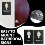 USA Made - Men's and Women's Restroom Signs ADA-Compliant Bathroom Door Signs - Image 3