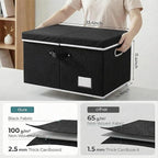 PRANDOM Storage Boxes with Lids Fabric Collapsible Storage Bins Organizer - Image 2