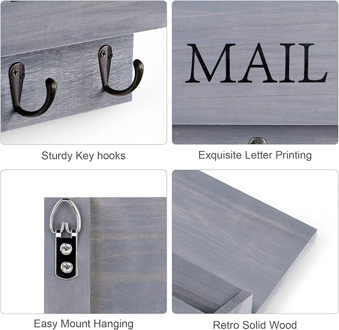 DLQuarts Mail Organizer with Key Holder - Image 4